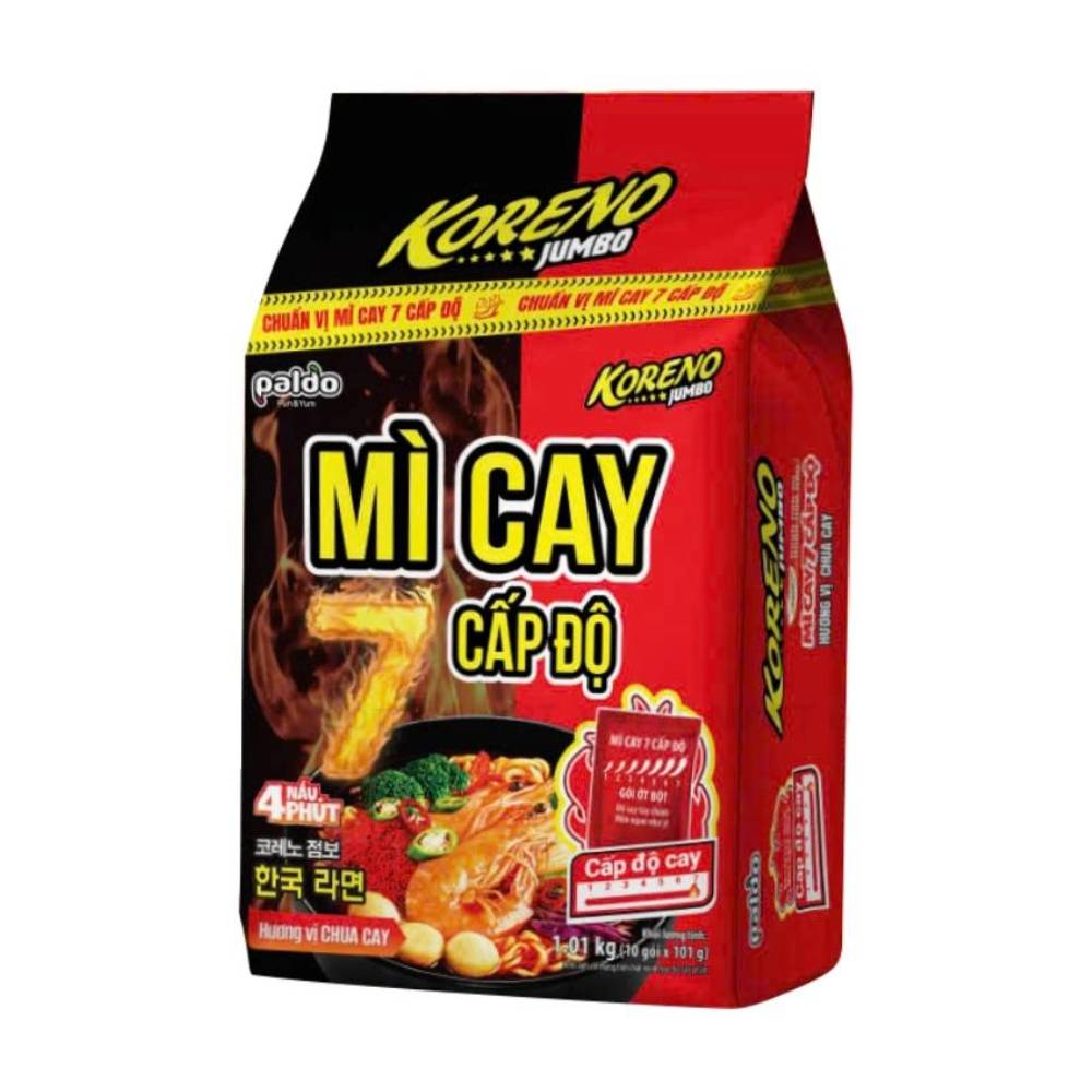 Mì cay 7 cấp độ Koreno Jumbo vị chua cay 1kg