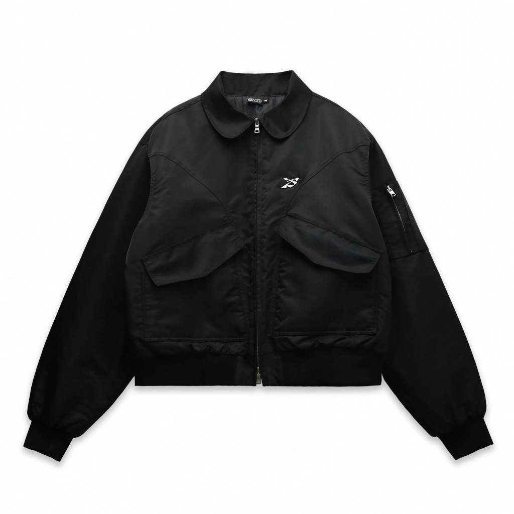 ÁO SWE BADGE BOMBER JACKET - BLACK