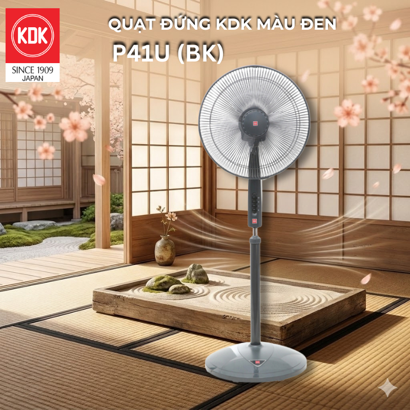 Quạt Nhật đứng KDK P41U(BK)  màu Đen - Bảo Hành Chính Hãng 2 Năm