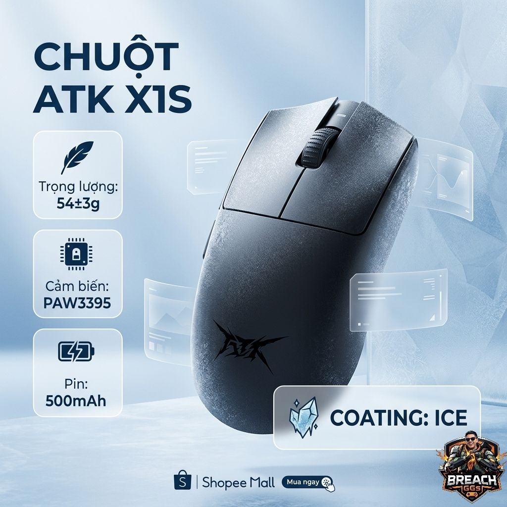 [Sẵn ship] ATK Blazing Sky X1S - chuột chơi game không dây tốt nhất phân khúc giá rẻ