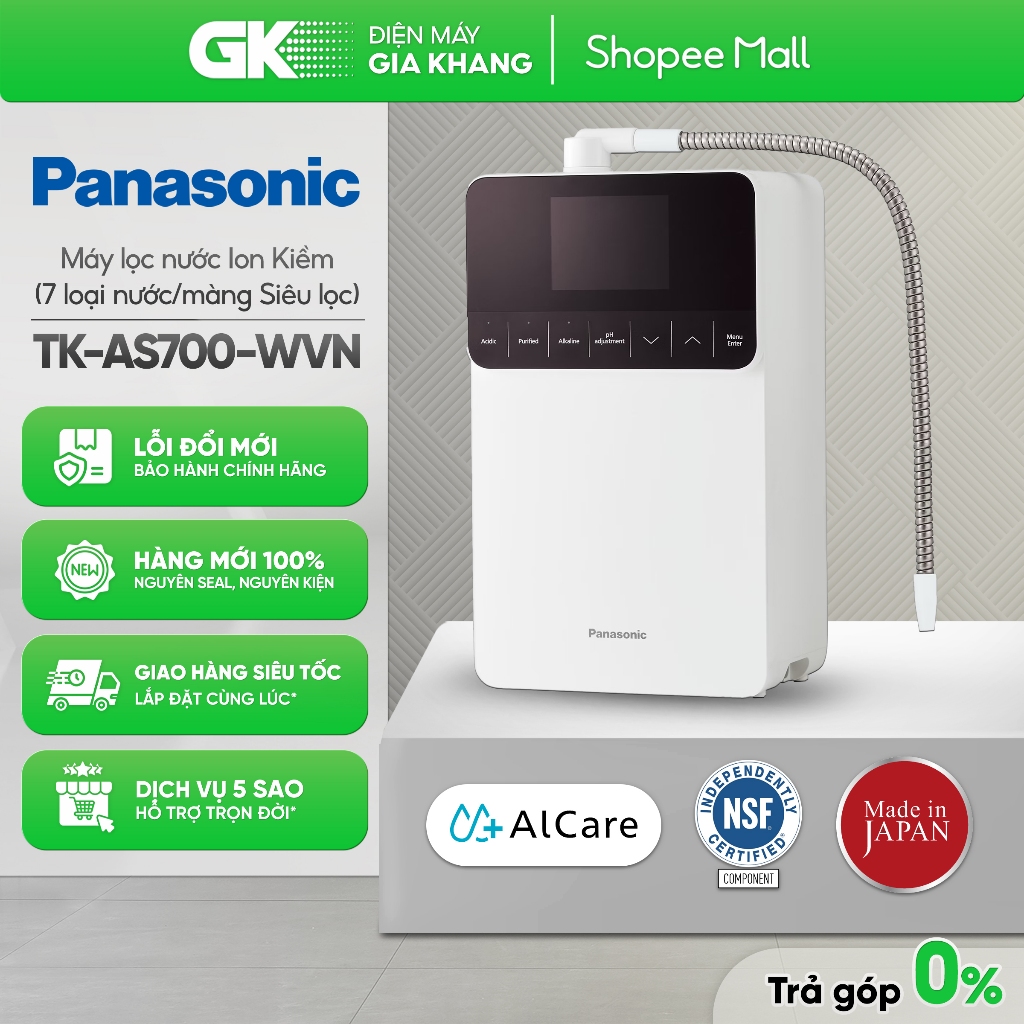 TK-AS700-WVN - Máy Lọc Nước Ion Kiềm Với Màng Siêu Lọc Panasonic TK-AS700-WVN [Freeship HCM]{Miễn Ph