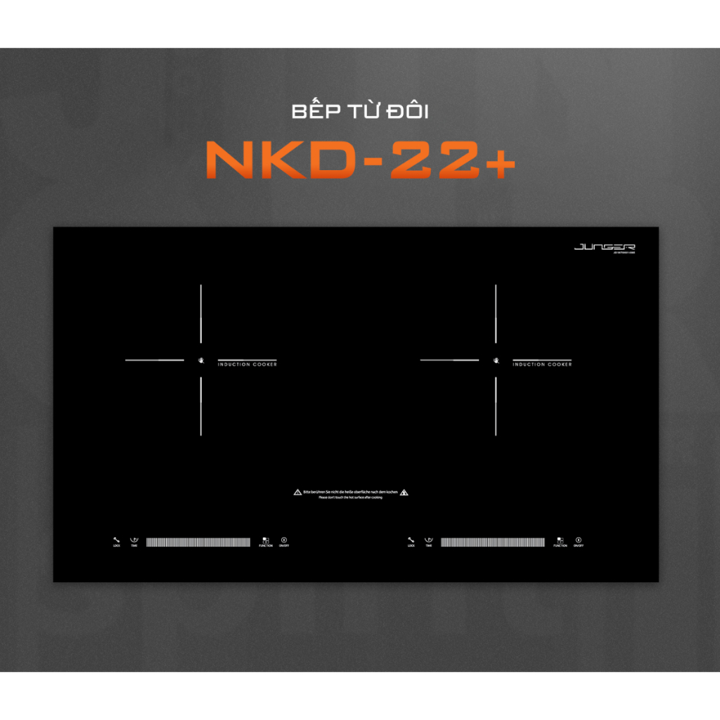Bếp Điện Từ Đôi Junger NKD-22 - Tặng Ngay Bộ Nồi Inox 7 Món CWJ_070