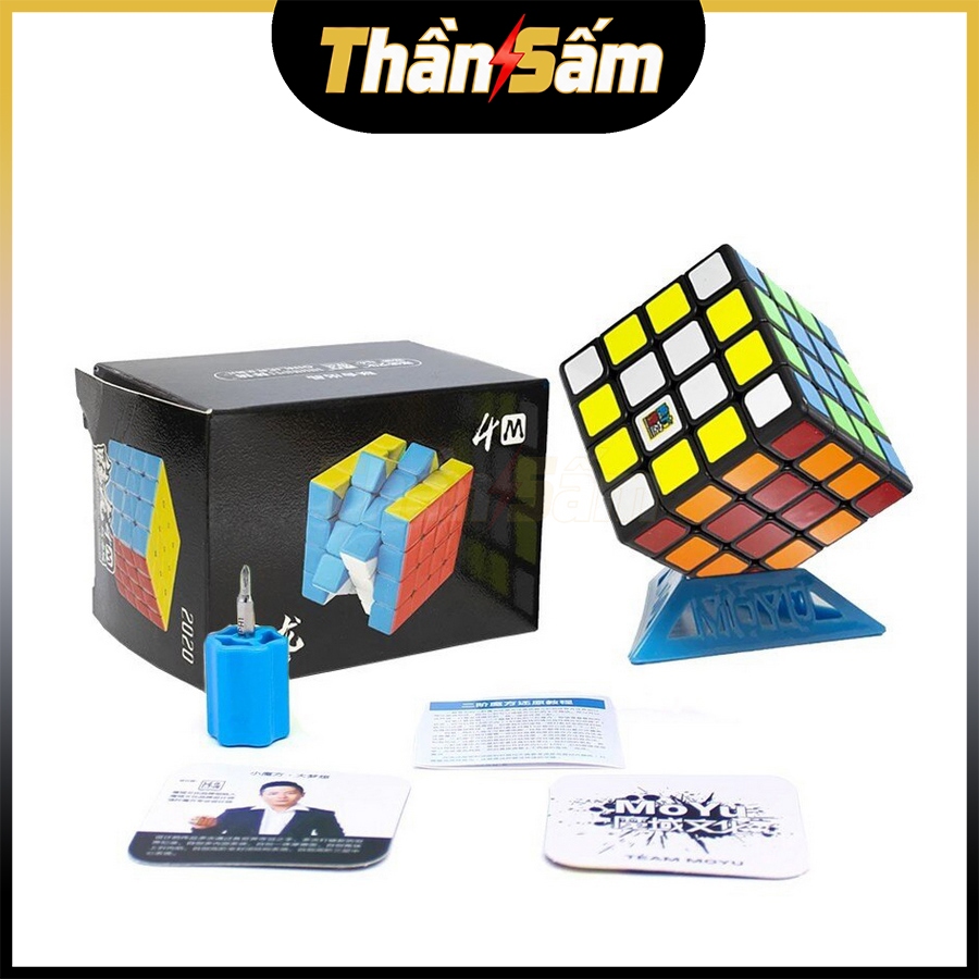 [MoYu] Rubik 4x4 MoYu MeiLong 4M Bản Đen Rubic 4 Tầng Nam Châm 4x4x4 Đồ Chơi Trí Tuệ Trẻ Em