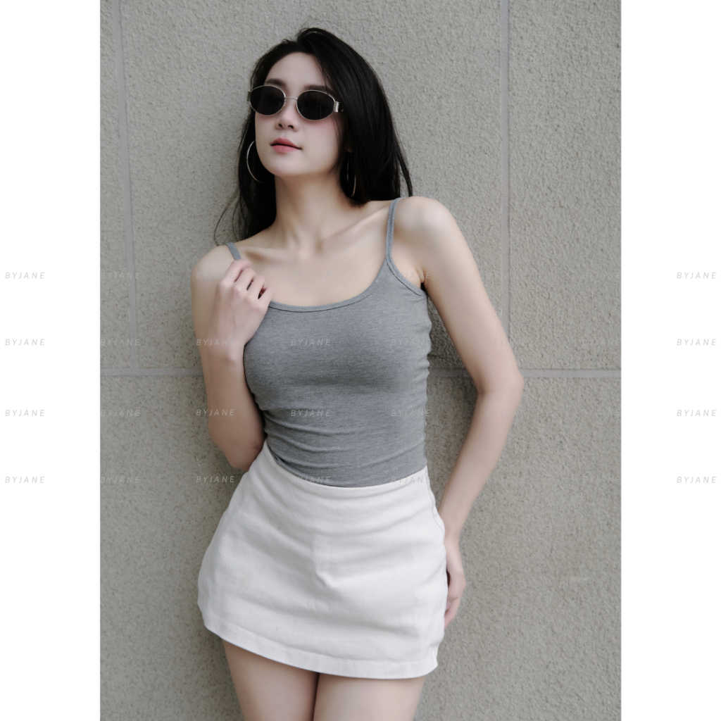( 39kg-62kg KÈM MÚT) Áo Hai Dây Bản Nhỏ Phong Cách Cá Tính Co Dãn 4 Chiều BYJANE-525 | BigBuy360 - bigbuy360.vn