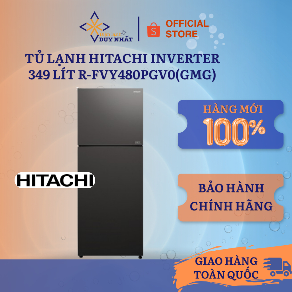Tủ lạnh Hitachi Inverter 349 lít R-FVY480PGV0(GMG)