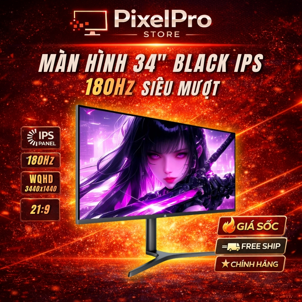 Màn Hình 34 inch 4K 180Hz Fast IPS – 3440×1440, Màn Hình Gaming & Đồ Họa Ultrawide