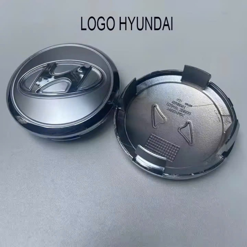 Logo chụp mâm hyundai 6,5cm ốp lazang bánh xe ô tô Hyundai đường kính ngoài 65mm CN CAR