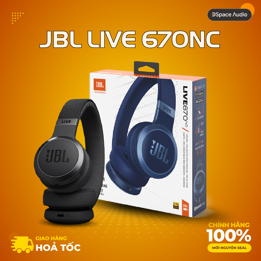 Tai nghe không dây JBL Live 670NC - Hàng chính hãng mới 100%