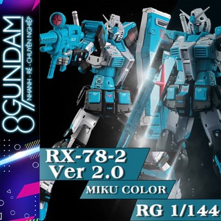 [CÓ SẴN] Mô Hình Lắp Ráp RG Rx-78-2 Ver 2.0 Fighter - Miku Color