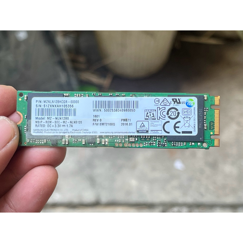 Bán SSD Samsung M2 2280 PM871 128GB  94% , Hàng cũ zin theo máy chính hãng