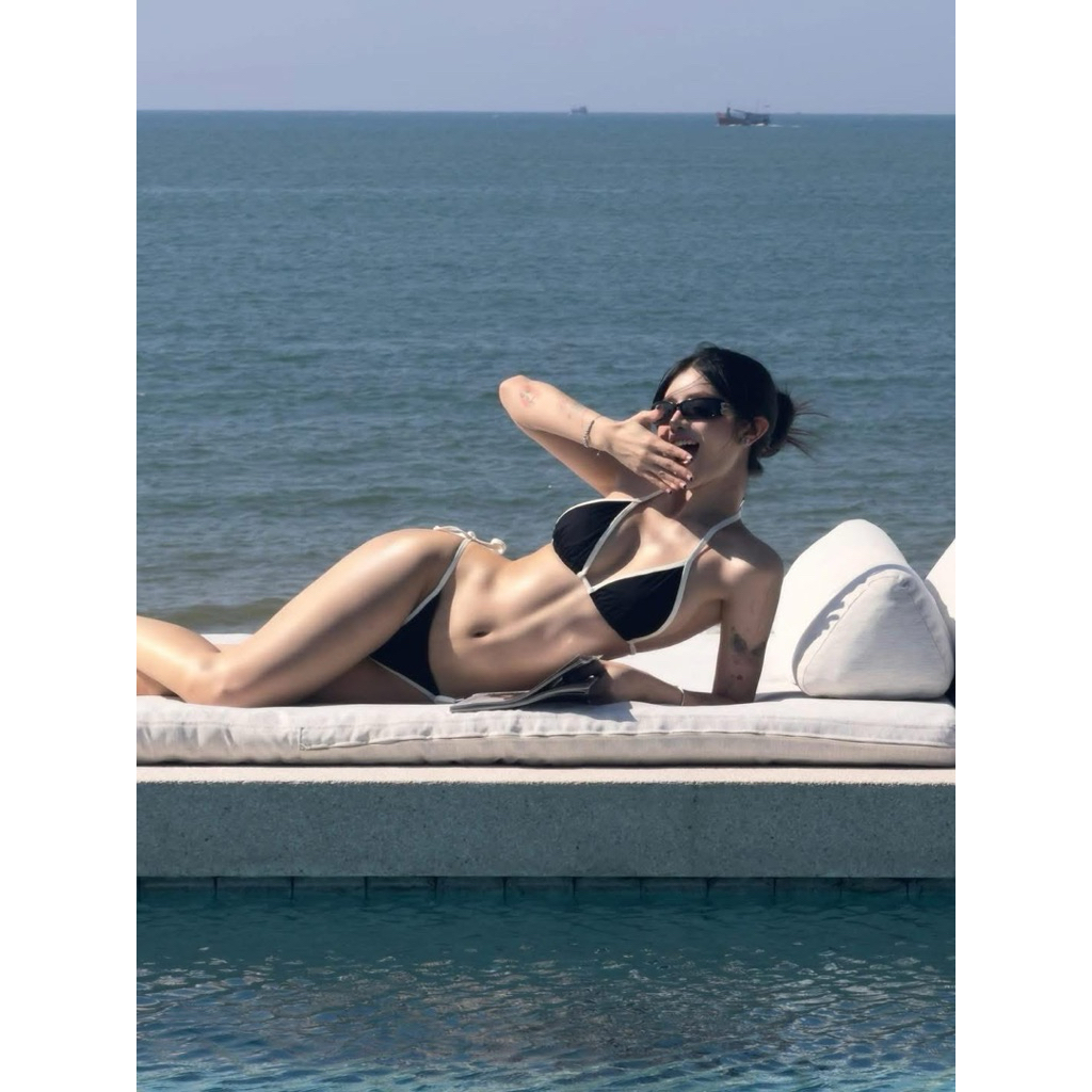 Bikini áo tắm hai mảnh bassi viền rút gom quan nho xinh cao cấp | BigBuy360 - bigbuy360.vn