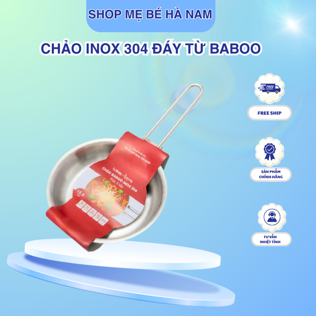 CHẢO INOX 304 NGUYÊN KHỐI SIZE 12CM-SHOP MẸ BÉ HÀ NAM