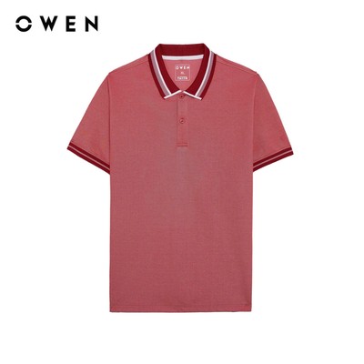 Owen - Áo polo Bodyfit APV257026 màu Đỏ chất liệu CVC Spandex
