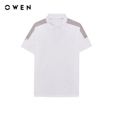 Owen - Áo polo Bodyfit APV257136 màu Trắng chất liệu CVC Spandex