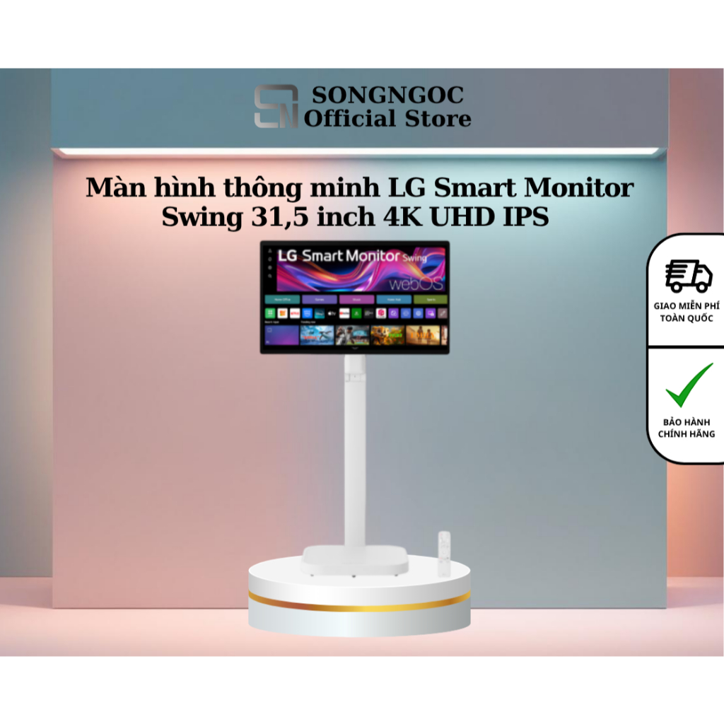 Màn hình thông minh LG Smart Monitor Swing 31,5 inch 4K UHD IPS - 32U889SA-W