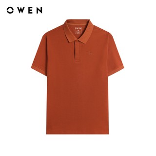 Owen - Áo polo Bodyfit APV262003 màu Cam chất liệu CVC Spandex