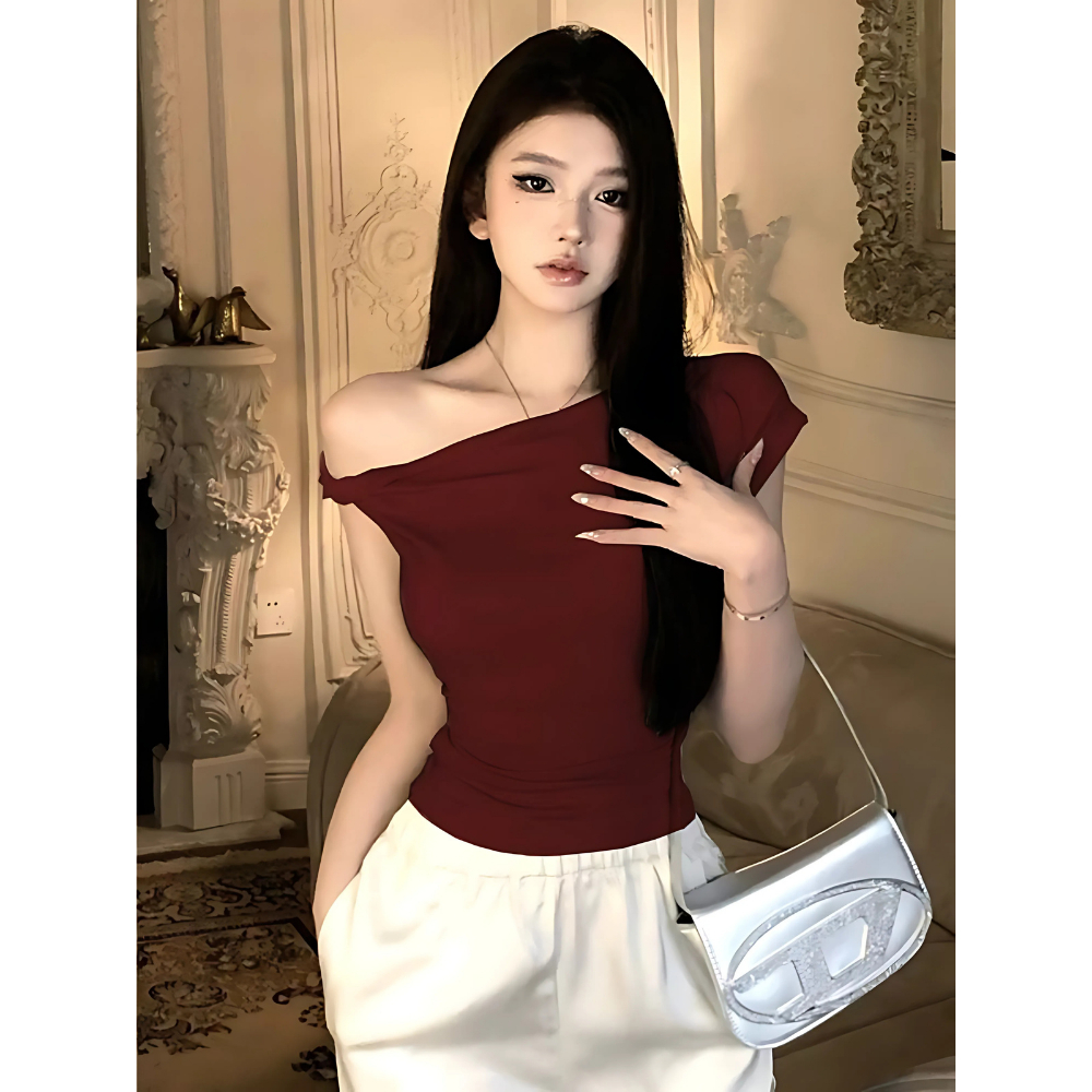 Áo Thun Nữ Trễ Vai Ôm Body Thắt Nơ Chất Cotton Mịn Co Dãn 4 Chiều BYJANE - 666 | BigBuy360 - bigbuy360.vn