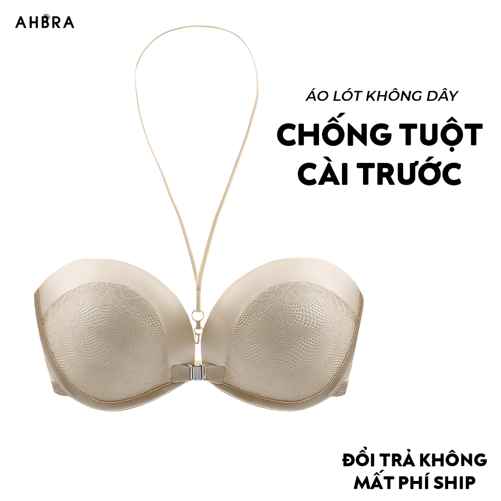 Áo Ngực Không Dây Nâng Ngực Cài Trước Dáng Bra Quây Chống Tụt Mặc Áo Trễ Vai AHBRA FS03