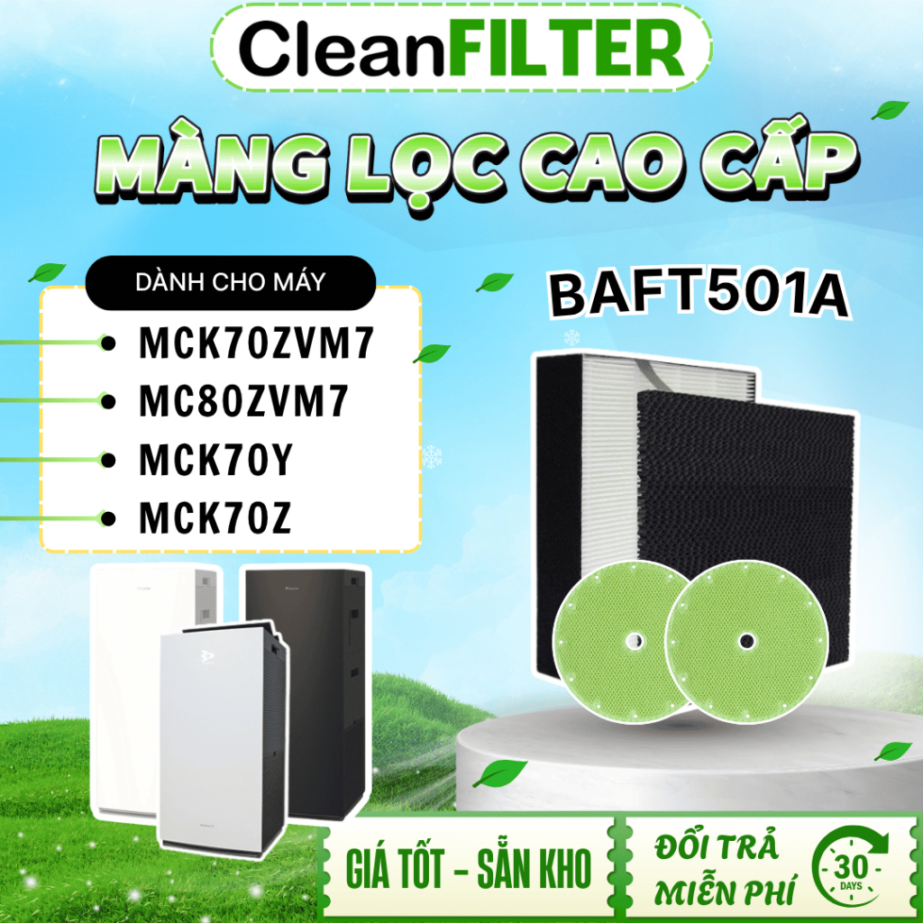 [SHOP SỈ] Màng lọc không khí Daikin: MCK70ZVM7, MC80ZVM7,.. màng lọc tĩnh điện, Màng lọc Daikin cột