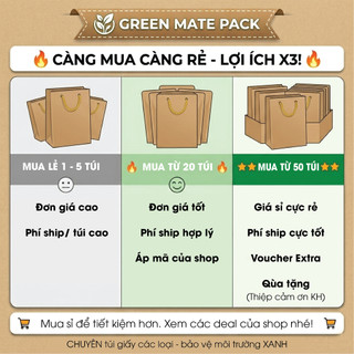 Túi giấy mini đủ màu: kraft nâu, trắng, hồng, đen, đỏ