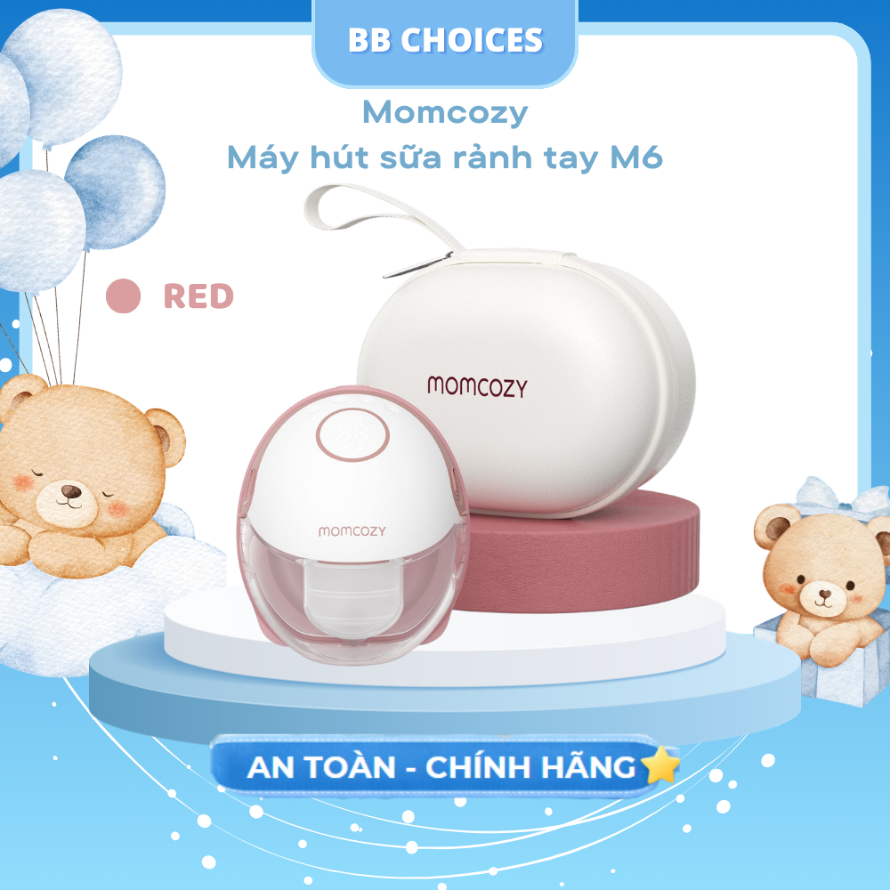 Máy hút sữa rảnh tay Momcozy M6 (Đỏ)