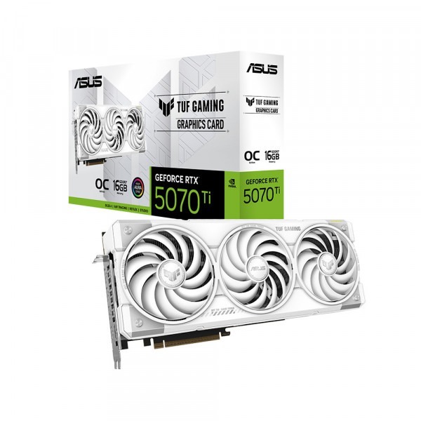 Card màn hình ASUS TUF Gaming GeForce RTX™ 5070 Ti WHITE 16GB GDDR7 OC Edition New chính hãng BH 36T