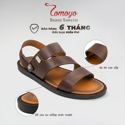 SIÊU SALE 8.8-Dép Sandal Nam Da Bò Cao Cấp Tomoyo TMS09402
