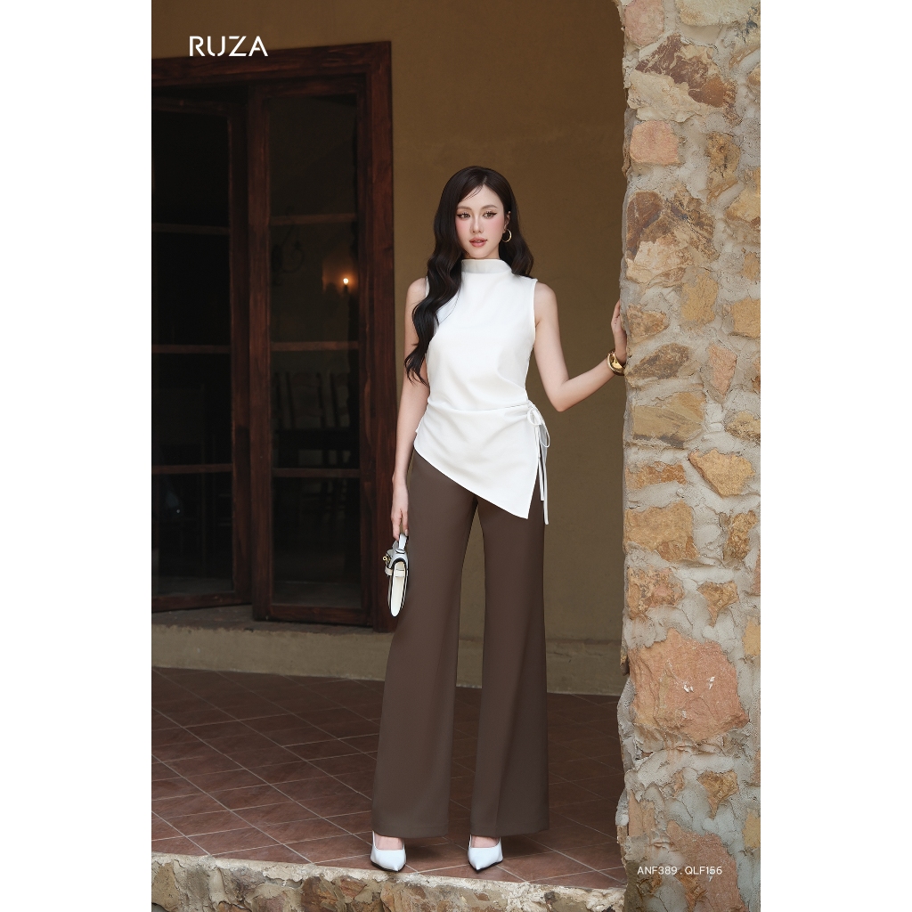 Quần tây nữ ống loe RUZA thời trang công sở chất dày dặn QLF155 QLF156