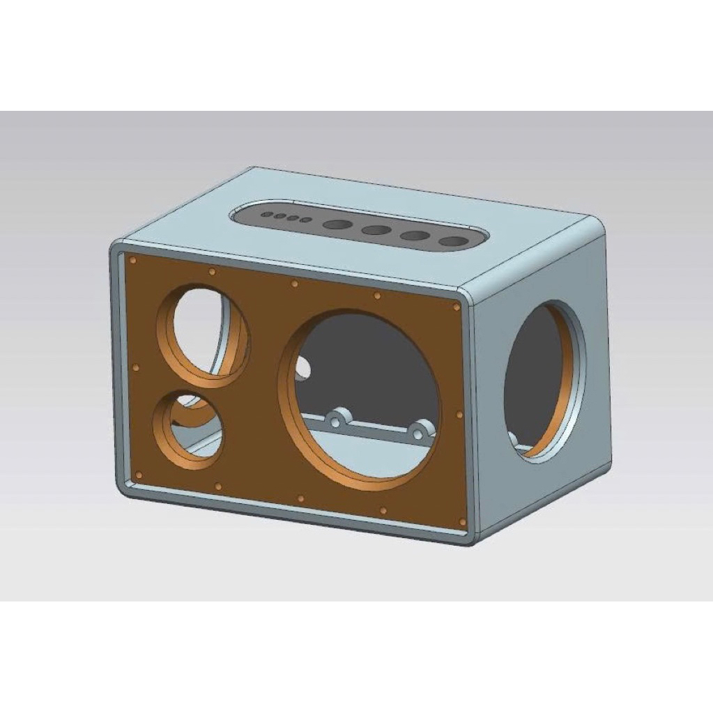 Box Loa In 3D Mono | Cho Cấu Hình 3 Way | Kích thước 17x11x11 cm | Đục Lỗ Theo Yêu Cầu