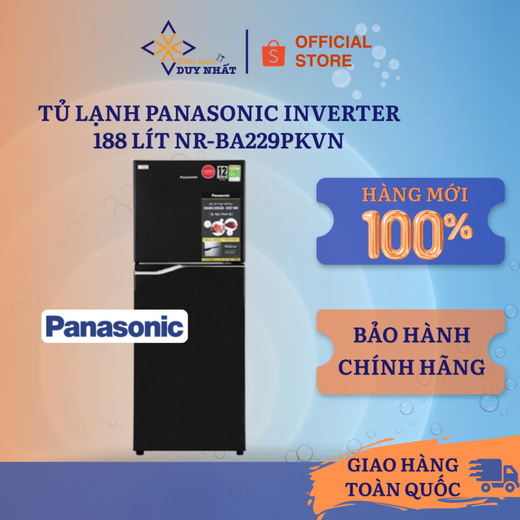 Tủ lạnh Panasonic Inverter 188 lít NR-BA229PKVN