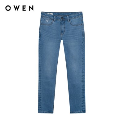 Owen - Quần jeans Regular Fit QJR258012 màu Xanh nhạt chất liệu Cotton Spandex