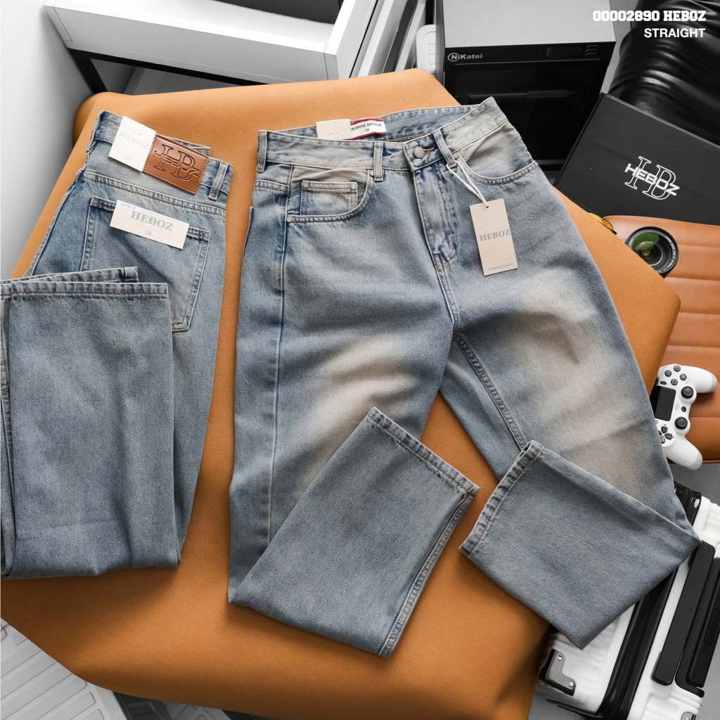 Quần jean nam HEBOZ dáng suông D058 - 00002890