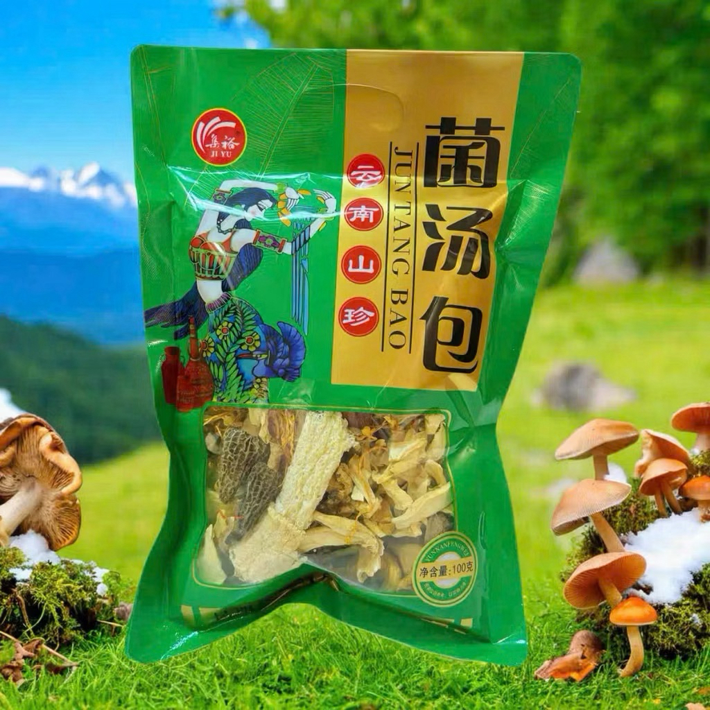 Nấm Thiên Quý 12 vị Gói Xanh 110gr, Hầm gà, Nấu canh đại bổ,Nấu lẩu siêu ngon (Gia