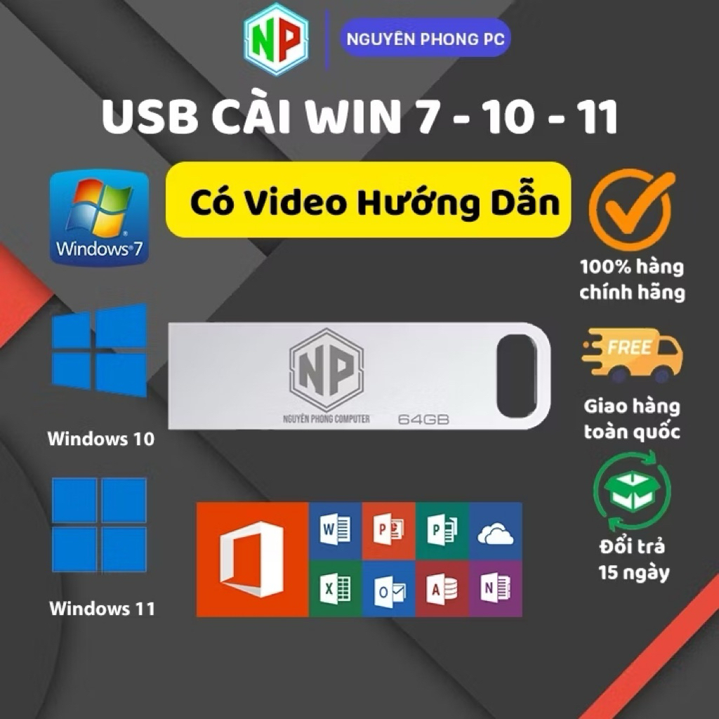 USB Cài Win, USB Cài hệ điều hành, Cứu hộ PC , USB Cài Win Driver Full - Máy tính để bàn và laptop