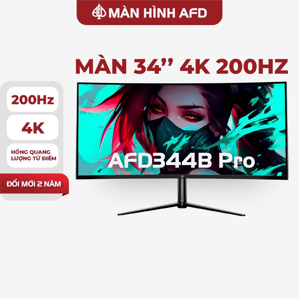 Màn hình AFD 344B Pro Hồng quang lượng tử điểm 34 inch phẳng 4K 200hz 1ms Fast IPS