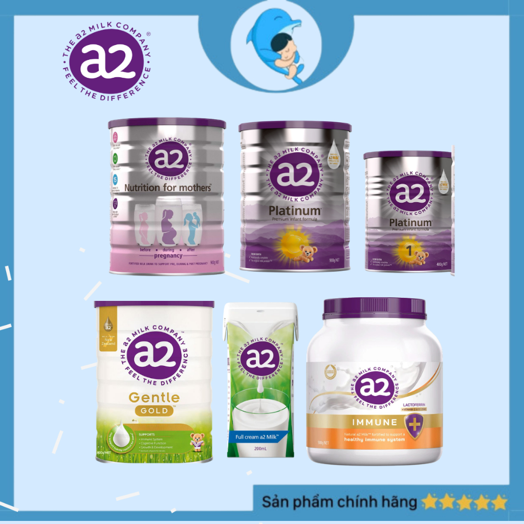 Sữa công thức A2 Platinum Premium/ A2 Immune Lactoferrin đủ số 1, 2, 3, 4 lon 900g cho bé từ 0 đến trên 4 tuổi MECAHEO