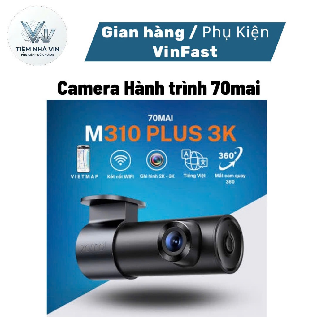 (70Mai) Camera hành trình 70Mai M310 Plus 3K Quốc tế Chính Hãng, BH 12th.