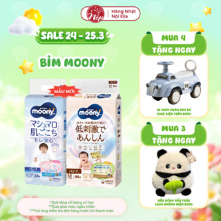 Bỉm/tã dán/quần cao cấp Moony Bé Trai Bé Gái L44/XL38/XXL26 - Hàng chính hãng - nepshop1