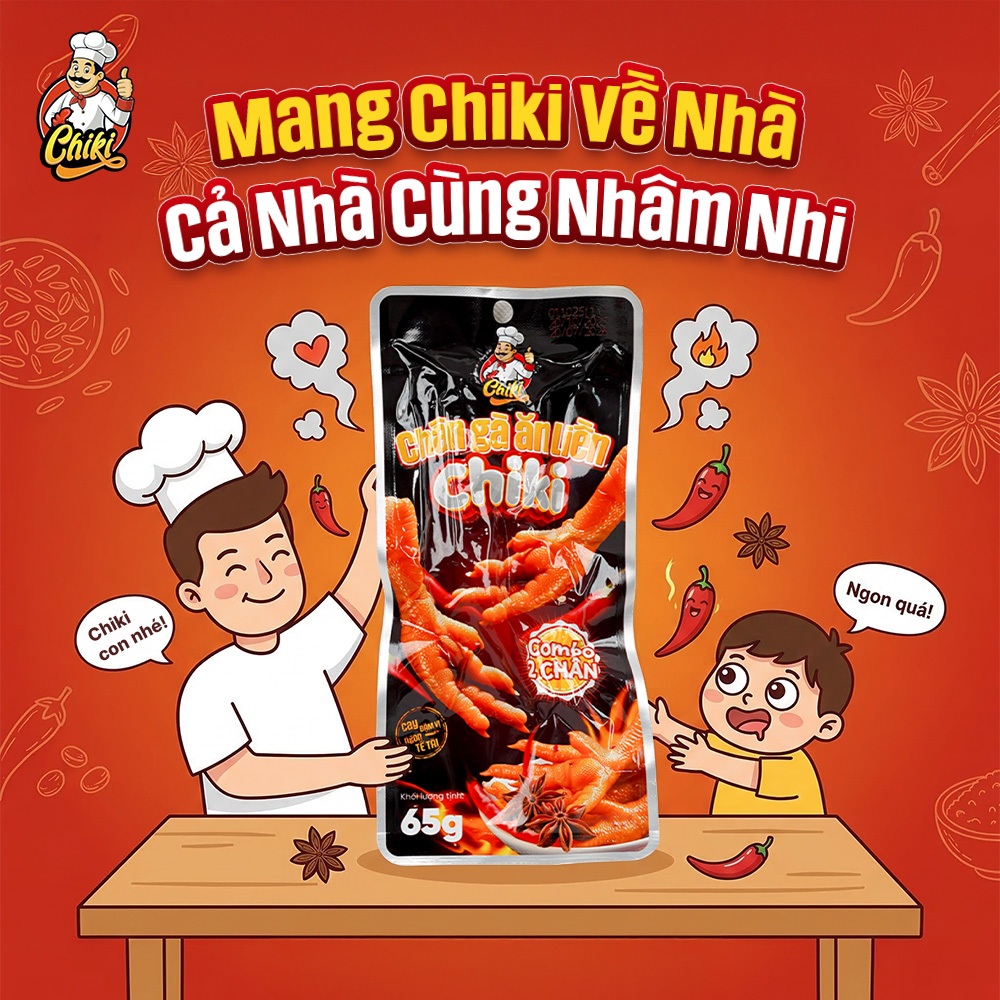 Chân gà ChiKi Foods  - An toàn thực phẩm - hộp 20 chiếc