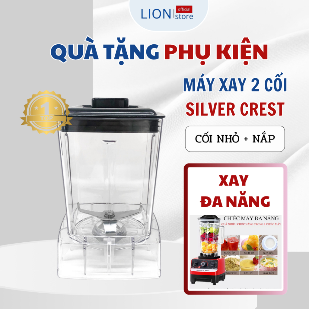 [𝐠𝐢𝐚𝐝𝐮𝐧𝐠𝐋𝐈𝐎𝐍] Phụ Kiện Cối Nhỏ Máy Xay 2 Cối Đa Năng Silver Crest SC-1589, Công Suất 4500W