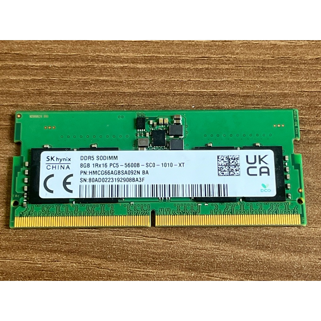 Bán Ram laptop DDR5 8GB 5600 Hynix , hàng cũ zin theo máy chính hãng