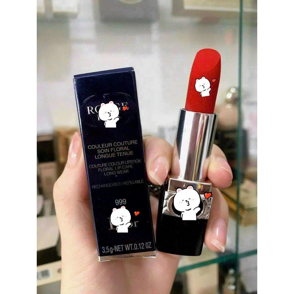 Son thỏi Rouge. Forever Matte Lipstick 999, 720, 888 Full Size,Chất Son Mịn Lì, Bống cosmestics