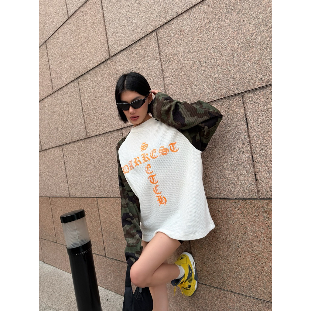 Áo Thun Tay Dài Camo DARKEST FLAG CAMO LONG TOP