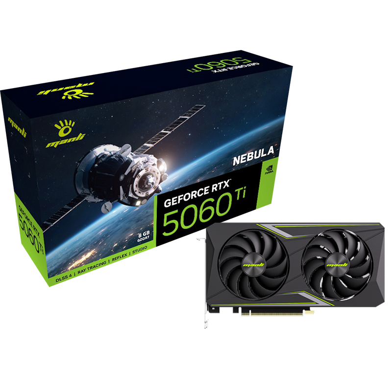 VGA Manli Nebula GeForce RTX 5060 Ti 8GB GDDR7 Nvidia | HDMI, DP, | Mới, BH 36T