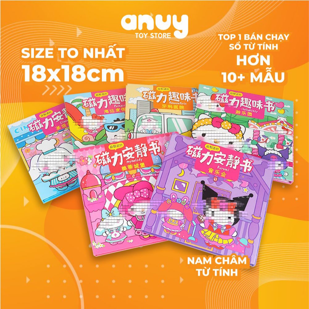 Sổ dán từ tính Capybara nam châm tranh đồ chơi bóc dán sticker Size lớn