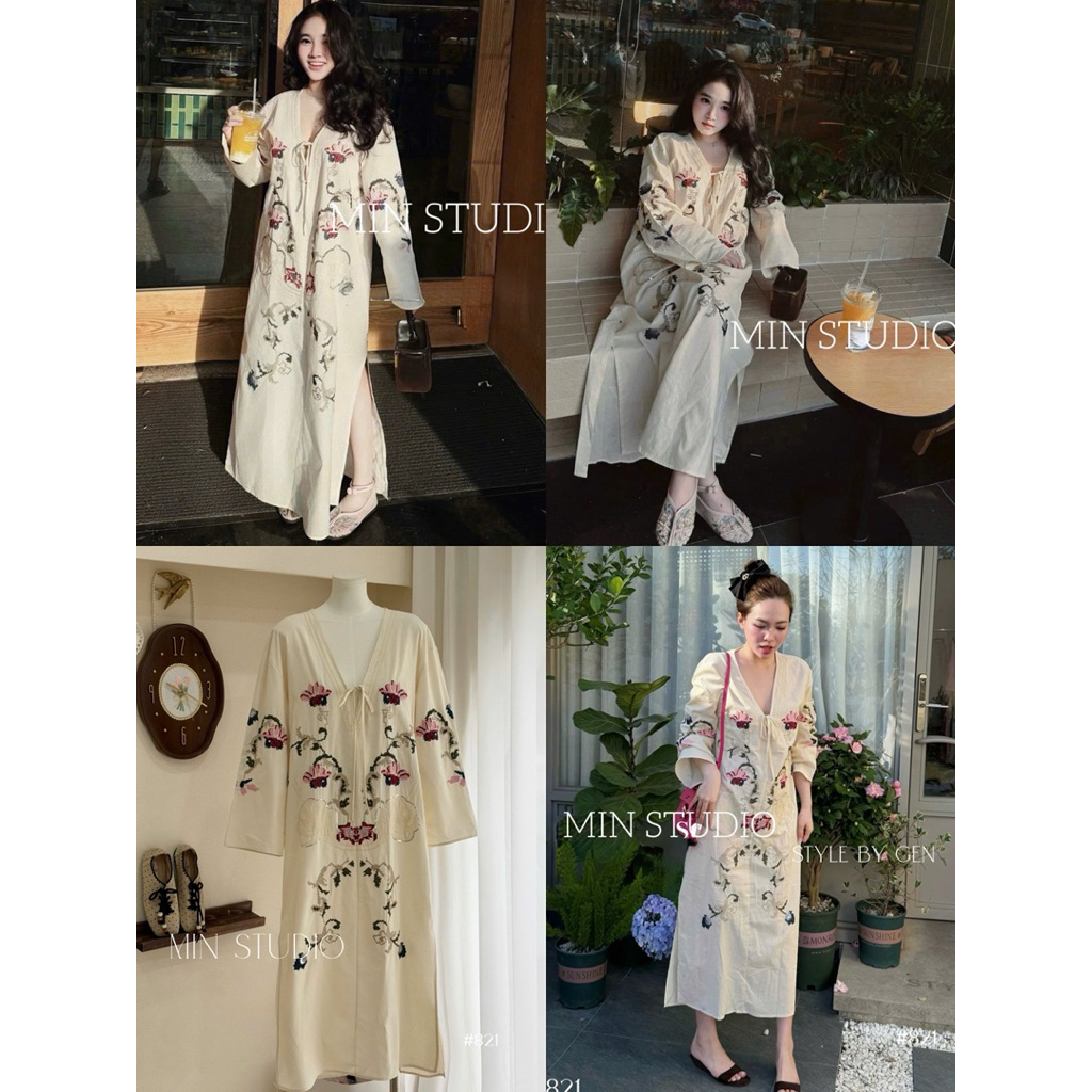 𝙈𝙄𝙉 𝙎𝙏𝙐𝘿𝙄𝙊 đầm hoa thêu zra