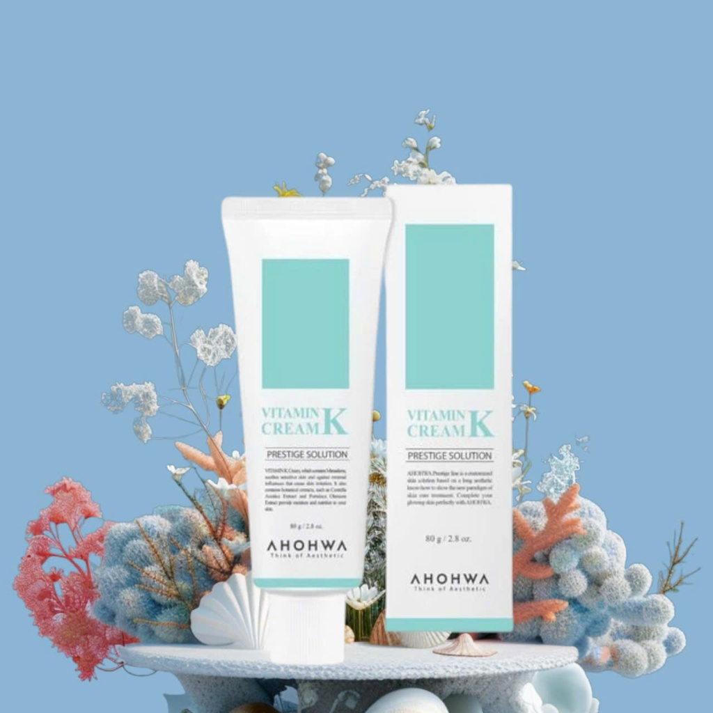 Kem Dưỡng Phục Hồi Ahohwa Vitamin K Cream - Phục Hồi Da Mỏng Đỏ, Giãn Mao Mạch, Làm Dịu Da, Mờ Sẹo