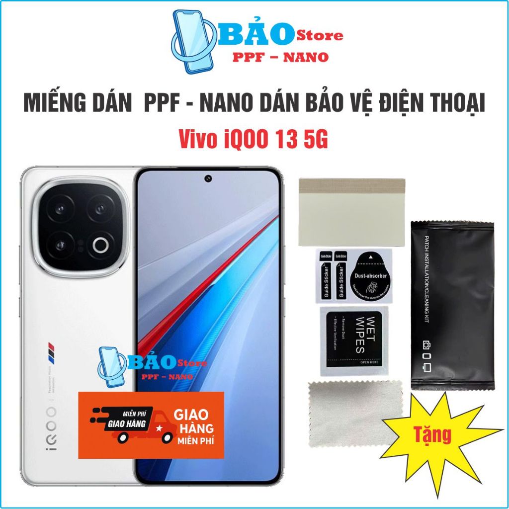 Miếng dán NANO-PPF Vivo iQOO 13 5G bảo vệ điện thoại chống bể màn hình cao cấp