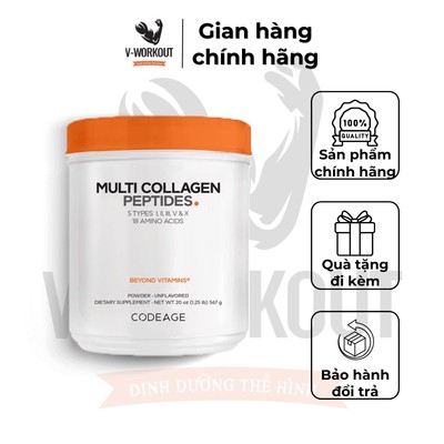 Bột Collagen Thủy Phân Codeage chính hãng- Multi Collagen Peptides Giúp Trẻ Hóa Làn Da Và Hõ Trợ Xương Khớp 567g