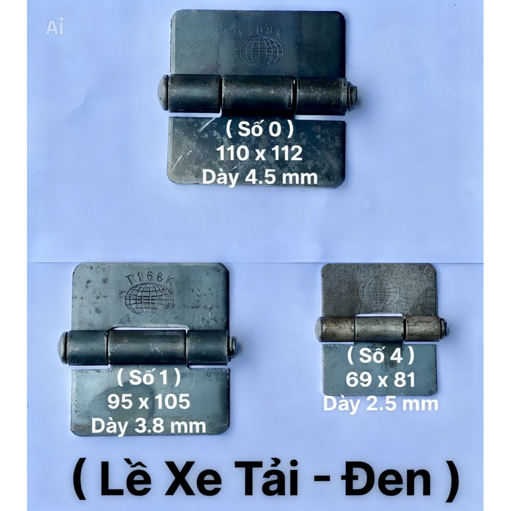 combo 02 cái - bản lề xe ô tô tải ( sắt đen )
